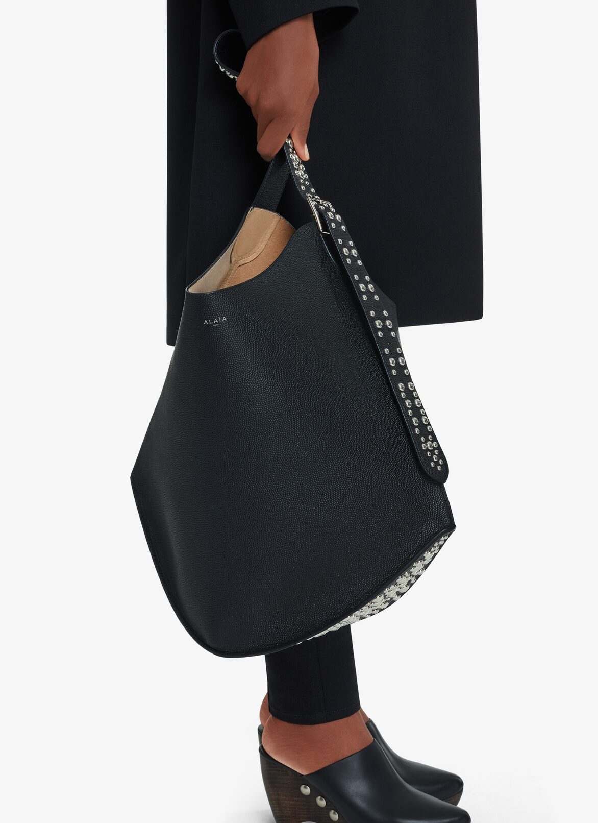 LARGE STUDDED GAIL BAG ALAÏA BLACK LARGE STUDDED GAIL BAG